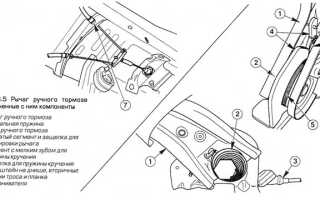 Снятие и установка рычага ручного тормоза Ford Mondeo 1, 2