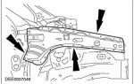 Правый передний лонжерон и панель фартука левого крыла Ford Focus 1